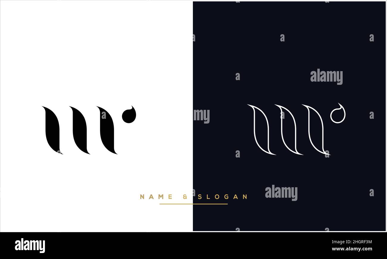 MR. RM Abstract Letters Logo monogram Stock Vector