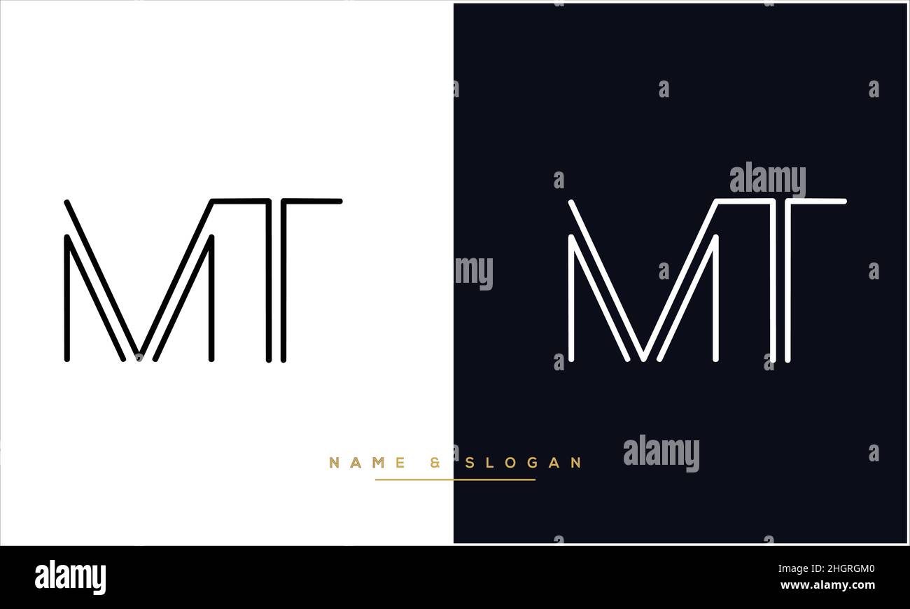 MT, TM Abstract Letters Logo monogram Stock Vector Image & Art - Alamy