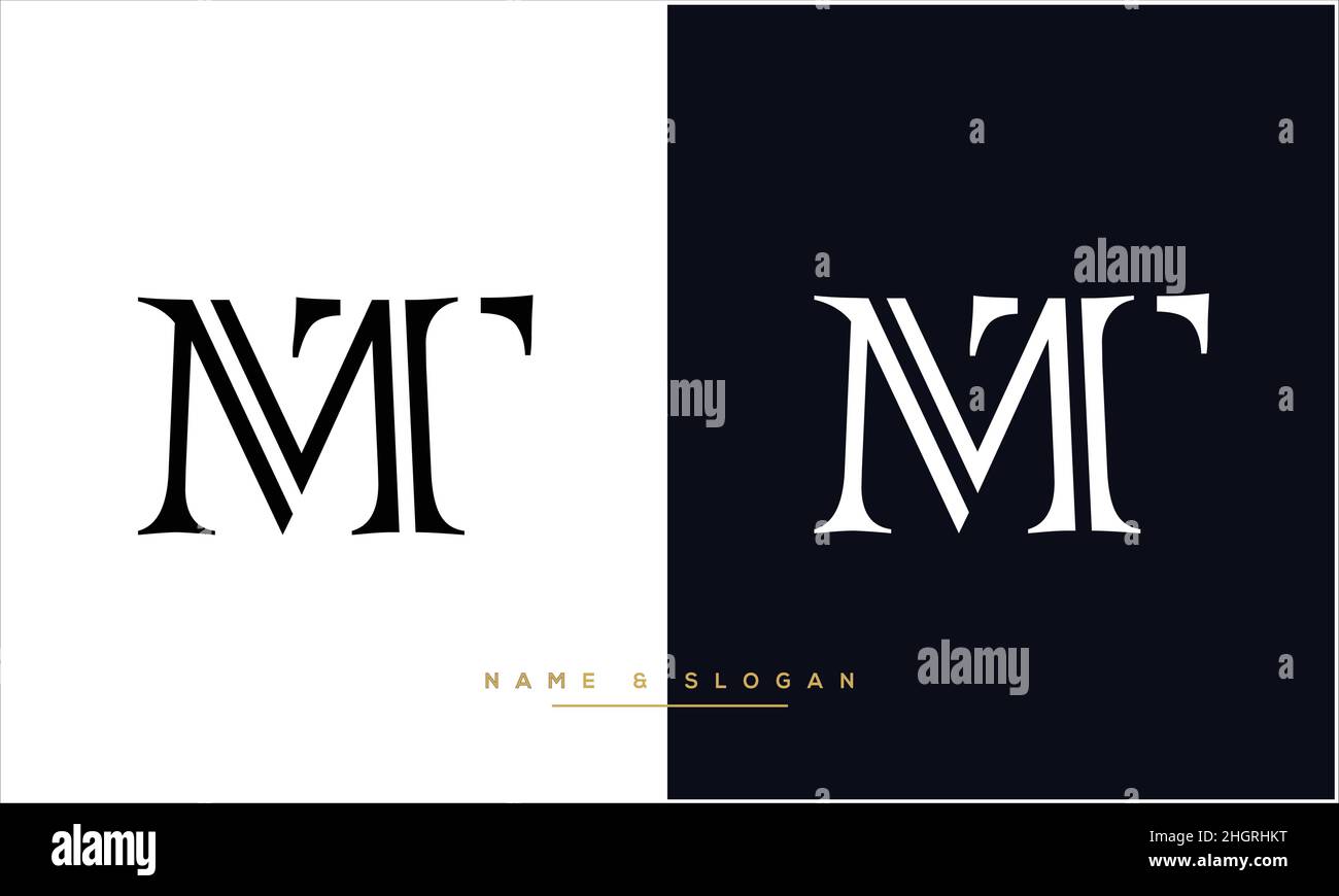 MT, TM Abstract Letters Logo monogram Stock Vector Image & Art - Alamy