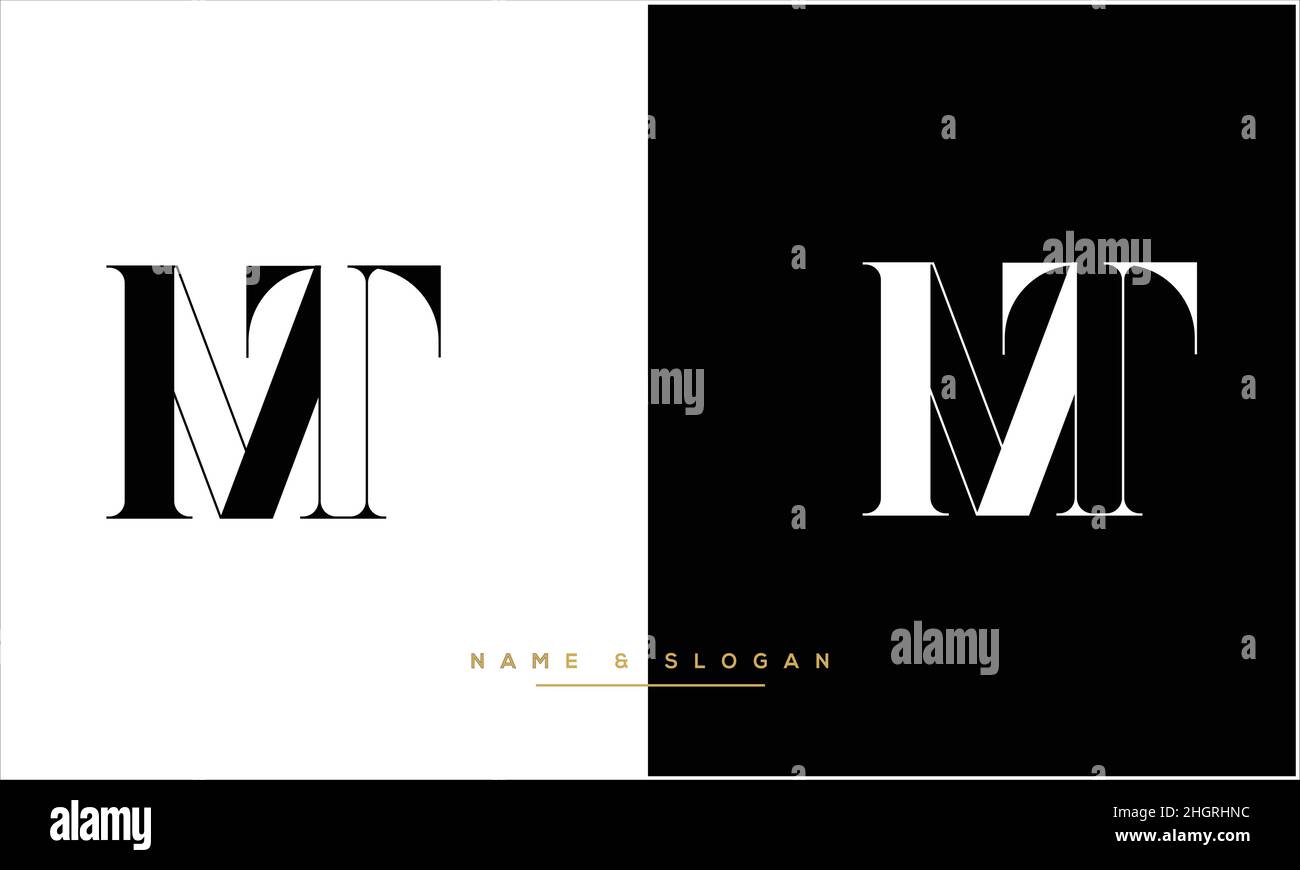 MT, TM Abstract Letters Logo monogram Stock Vector Image & Art - Alamy