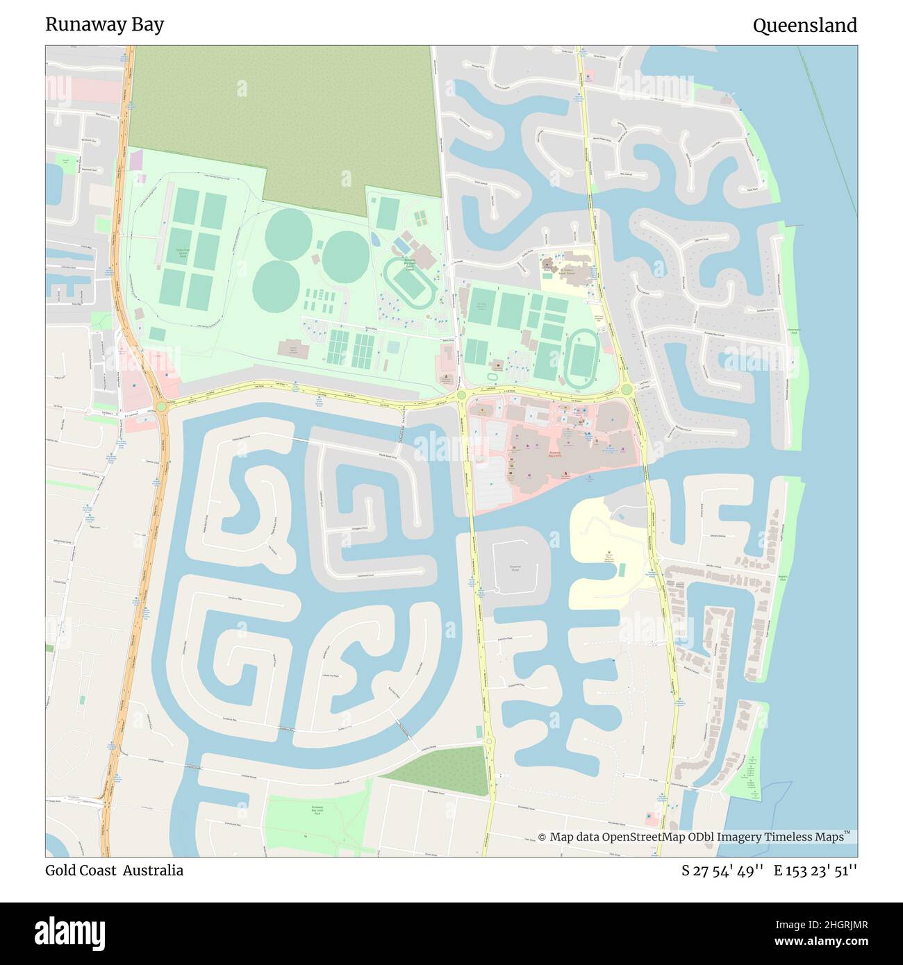 Gold coast queensland australia maps cartography hi-res stock ...