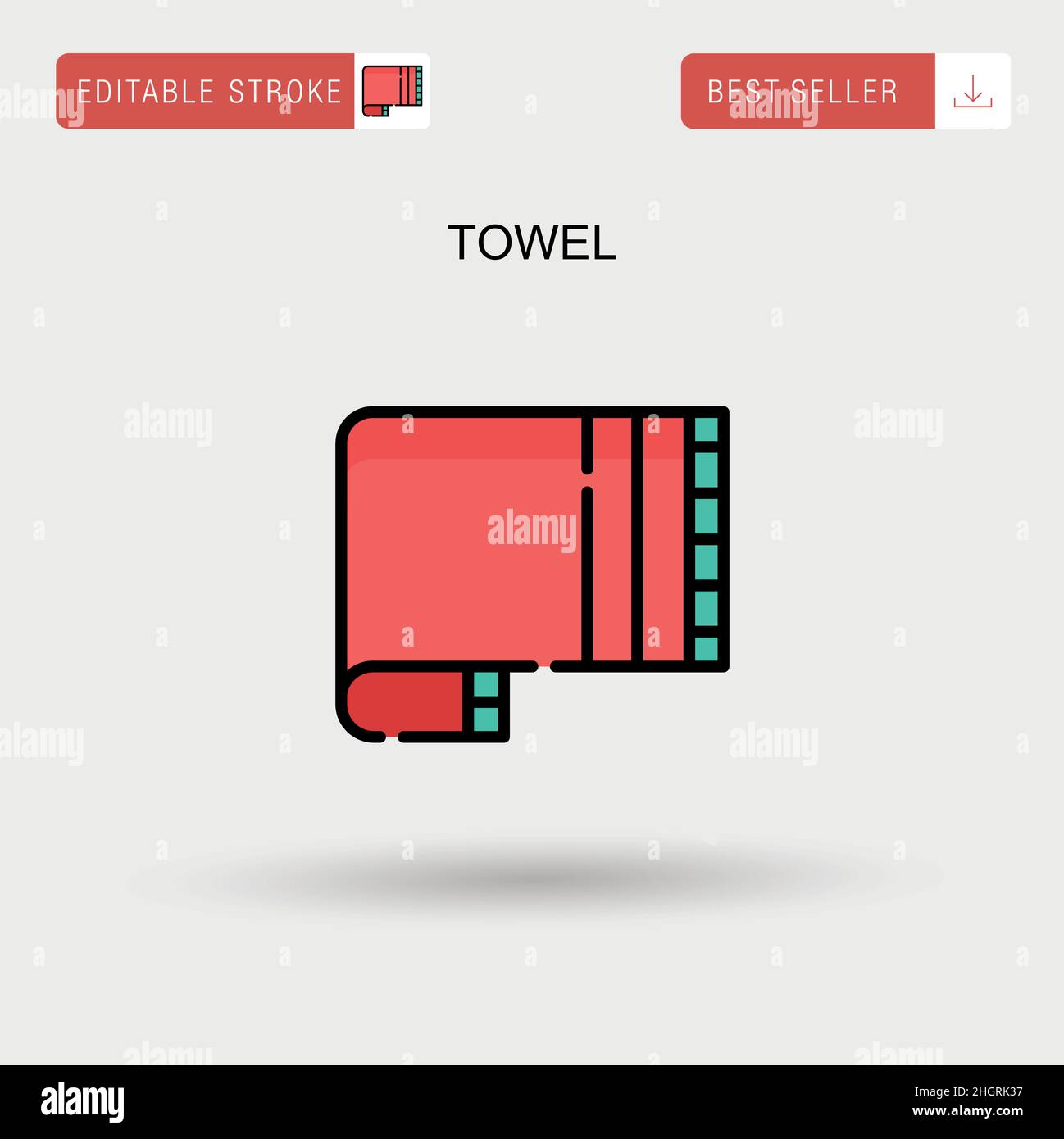Towel Simple vector icon Stock Vector Image & Art - Alamy