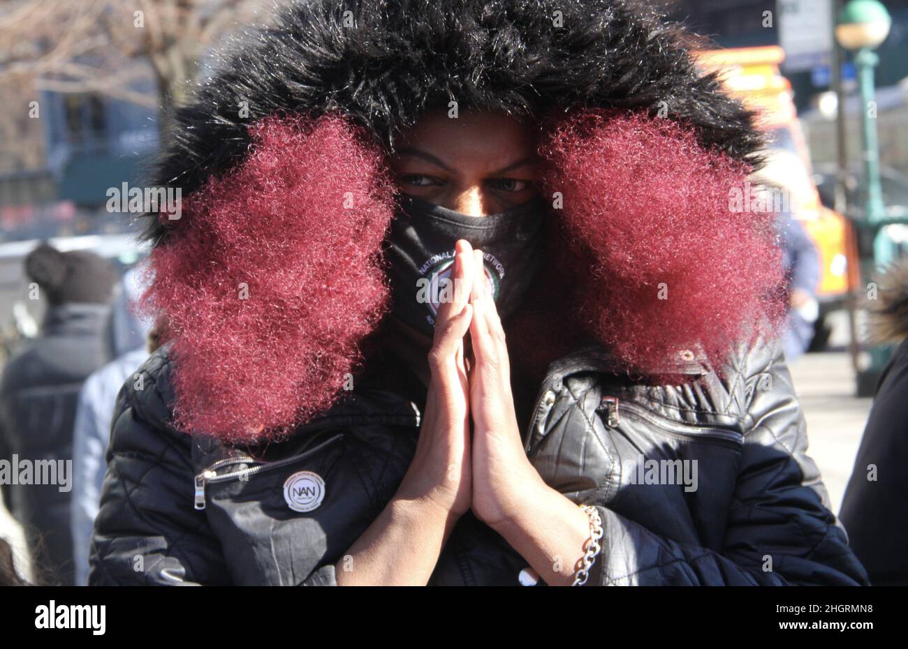 Harlem, USA. 22nd Jan, 2022. (NEW) Tragic shooting of 2 NYPD officers ...