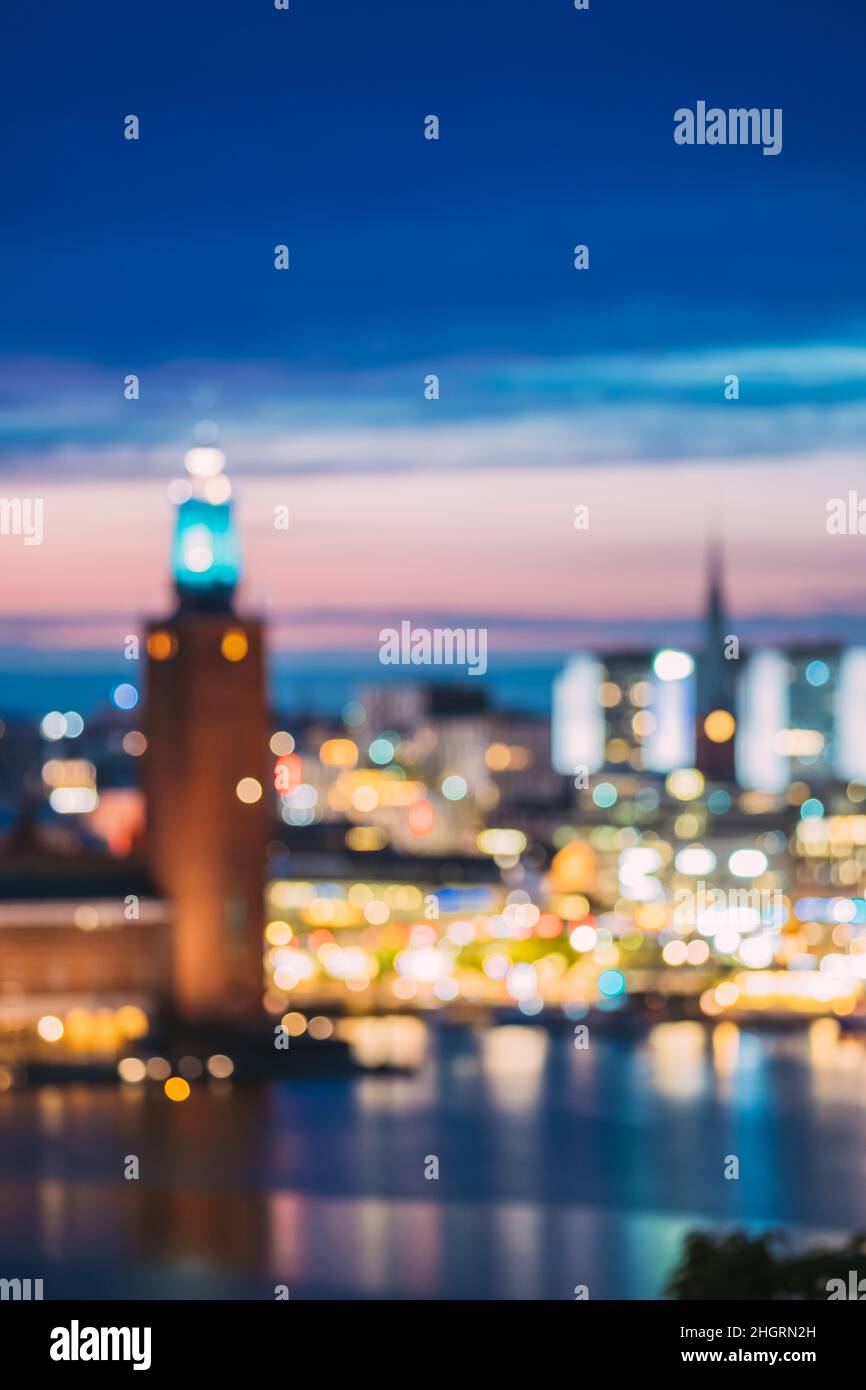 Stockholm sweden night skyline hi-res stock photography and images - Alamy