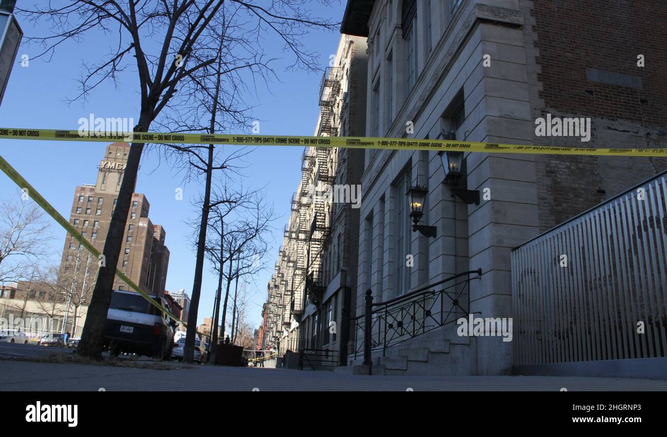 Harlem, USA. 22nd Jan, 2022. (NEW) Tragic shooting of 2 NYPD officers ...