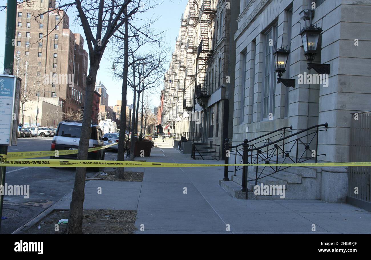 Harlem, USA. 22nd Jan, 2022. (NEW) Tragic shooting of 2 NYPD officers ...
