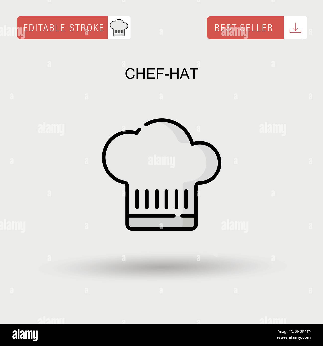 Chef-hat Simple vector icon. Stock Vector