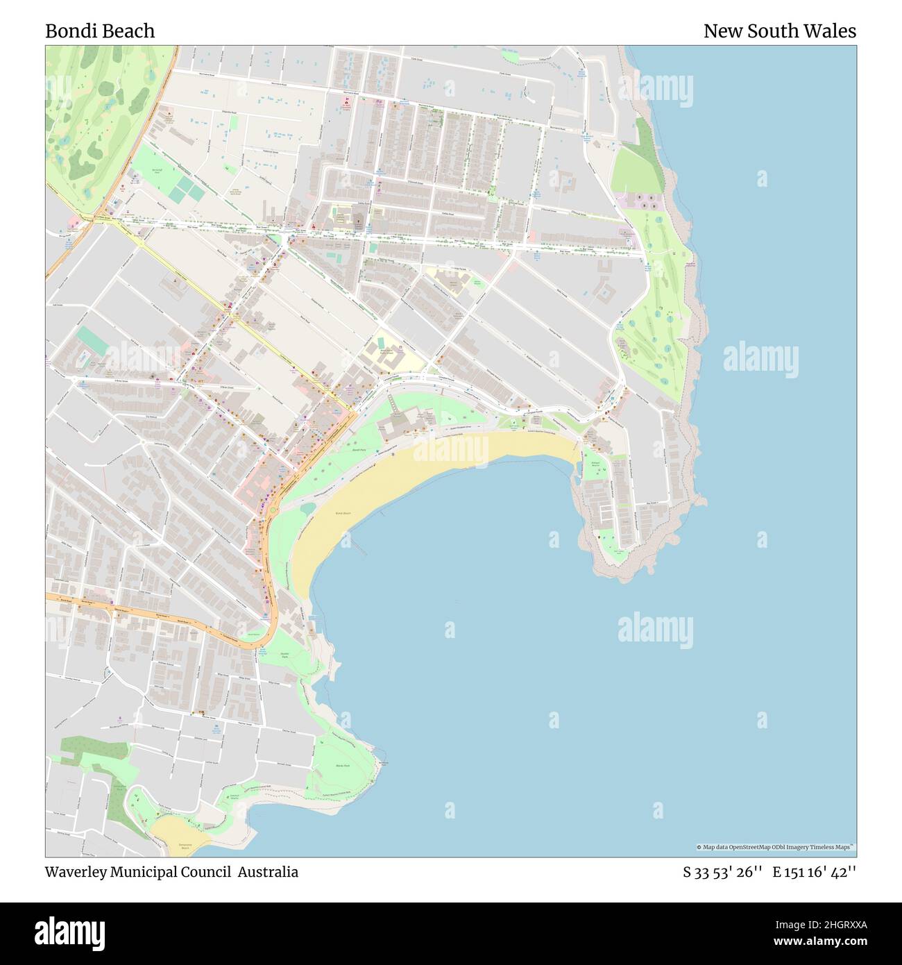 Bondi beach map Cut Out Stock Images & Pictures Alamy