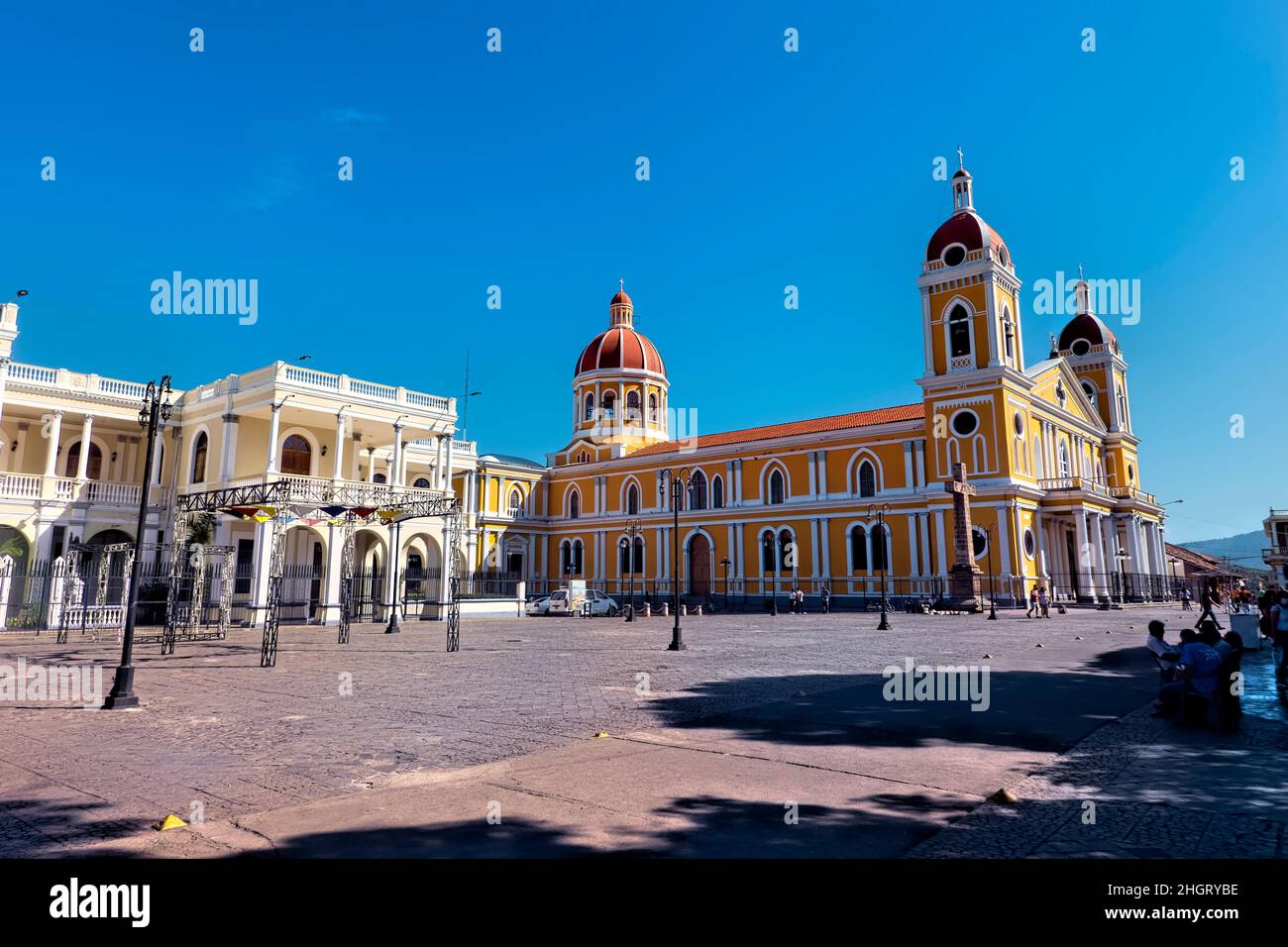 The beautiful neoclassical Granada Cathedral (Our Lady of the Assumption), Granada, Nicaragua Stock Photo