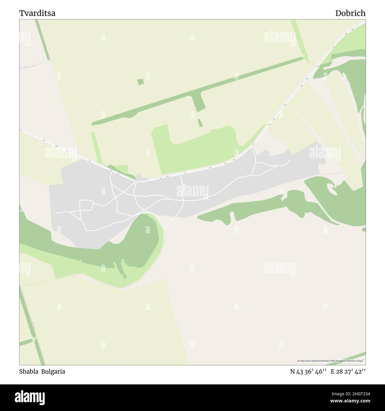 Shabla Map Tvarditsa, Shabla, Bulgaria, Dobrich, N 43 36' 46'', E 28 27' 42'', map ...