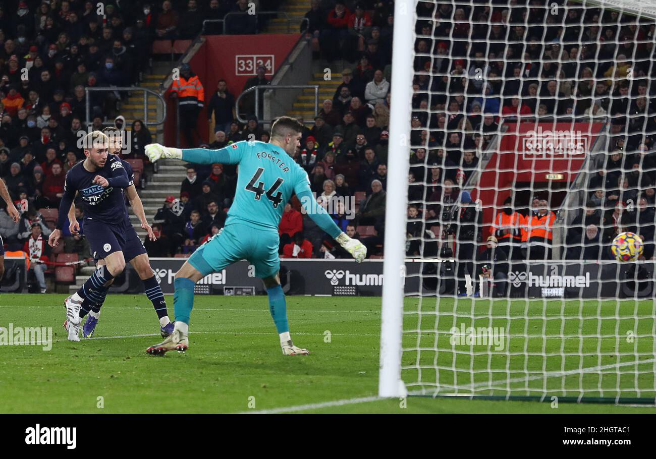 Southampton, England, 22nd January 2022. Aymeric Laporte of Manchester