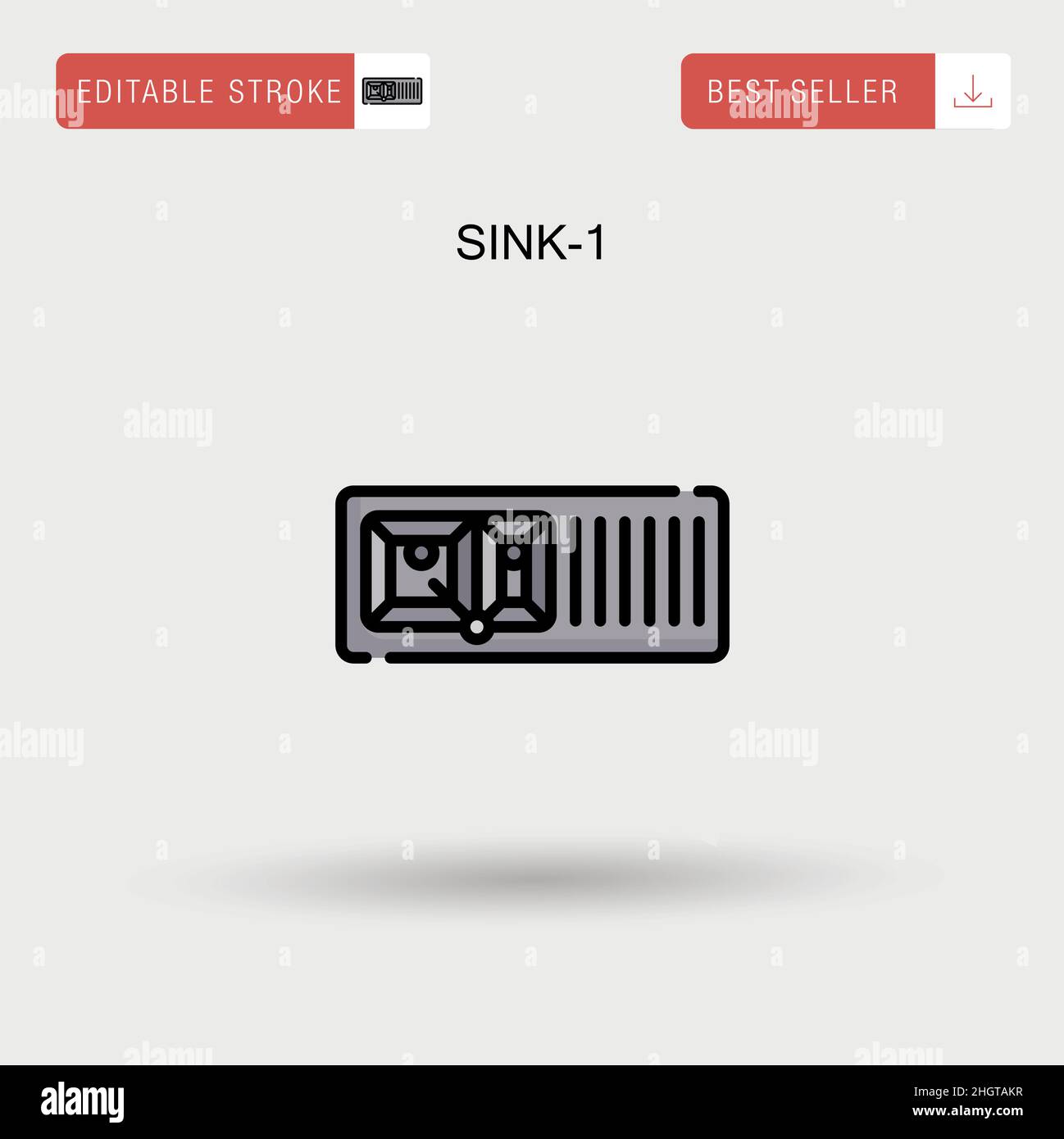 Sink-1 Simple vector icon Stock Vector Image & Art - Alamy
