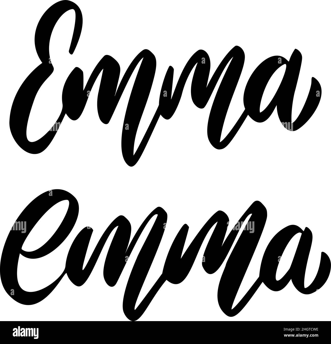 Black Emma Vector Vectors Stock Vector Images Alamy