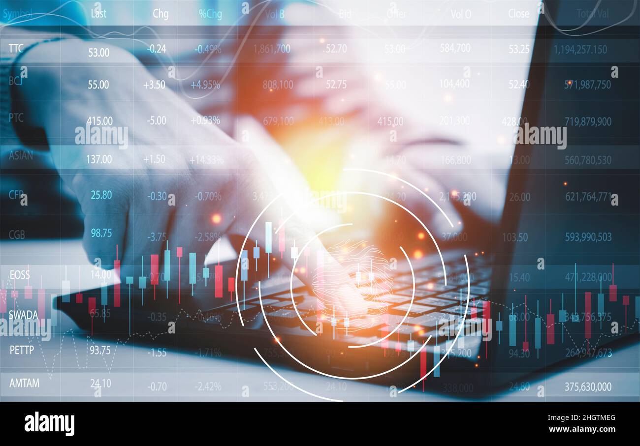 Stock market tickers graphs hi-res stock photography and images - Alamy