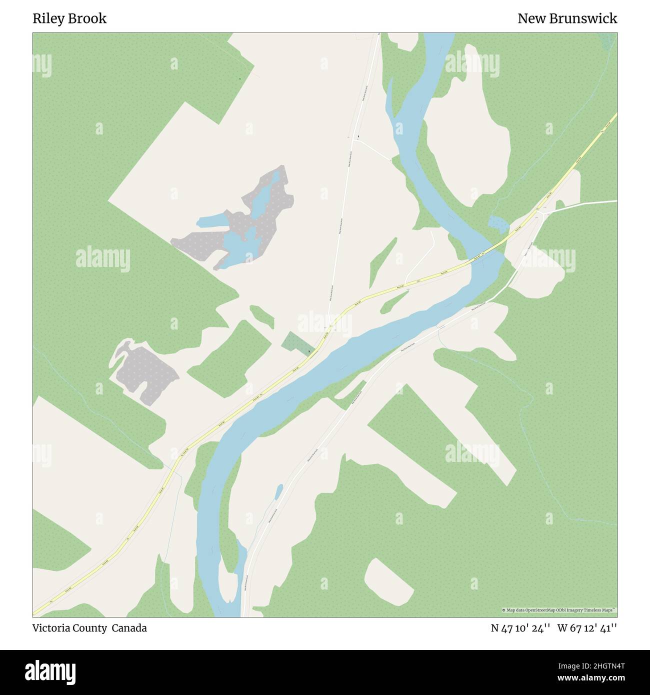 Riley Brook, Victoria County, Canada, New Brunswick, N 47 10' 24'', W