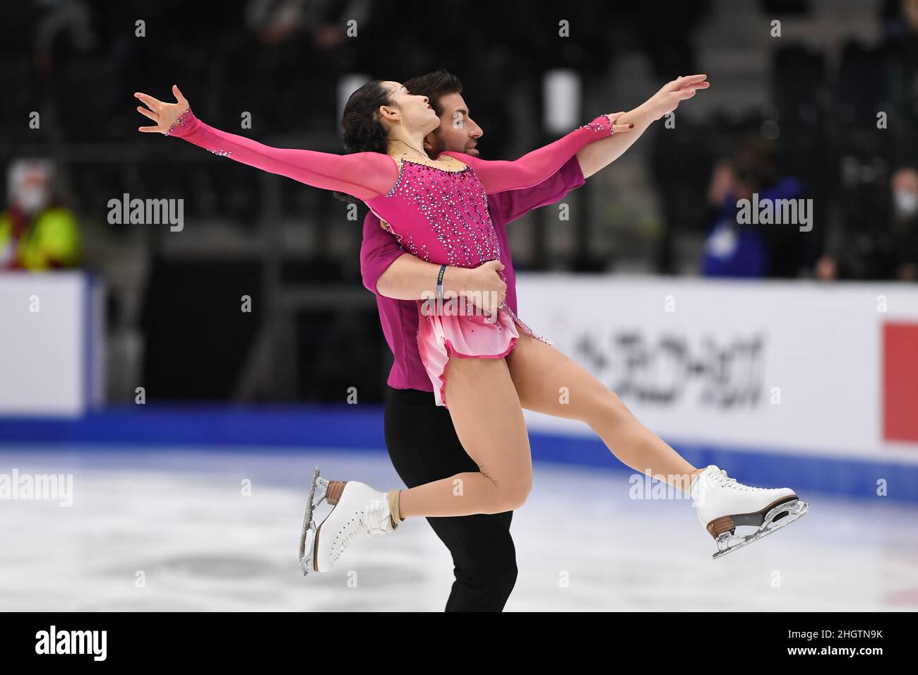 Katie MCBEATH & Nathan BARTHOLOMAY (USA), during Pairs Free Skating, at