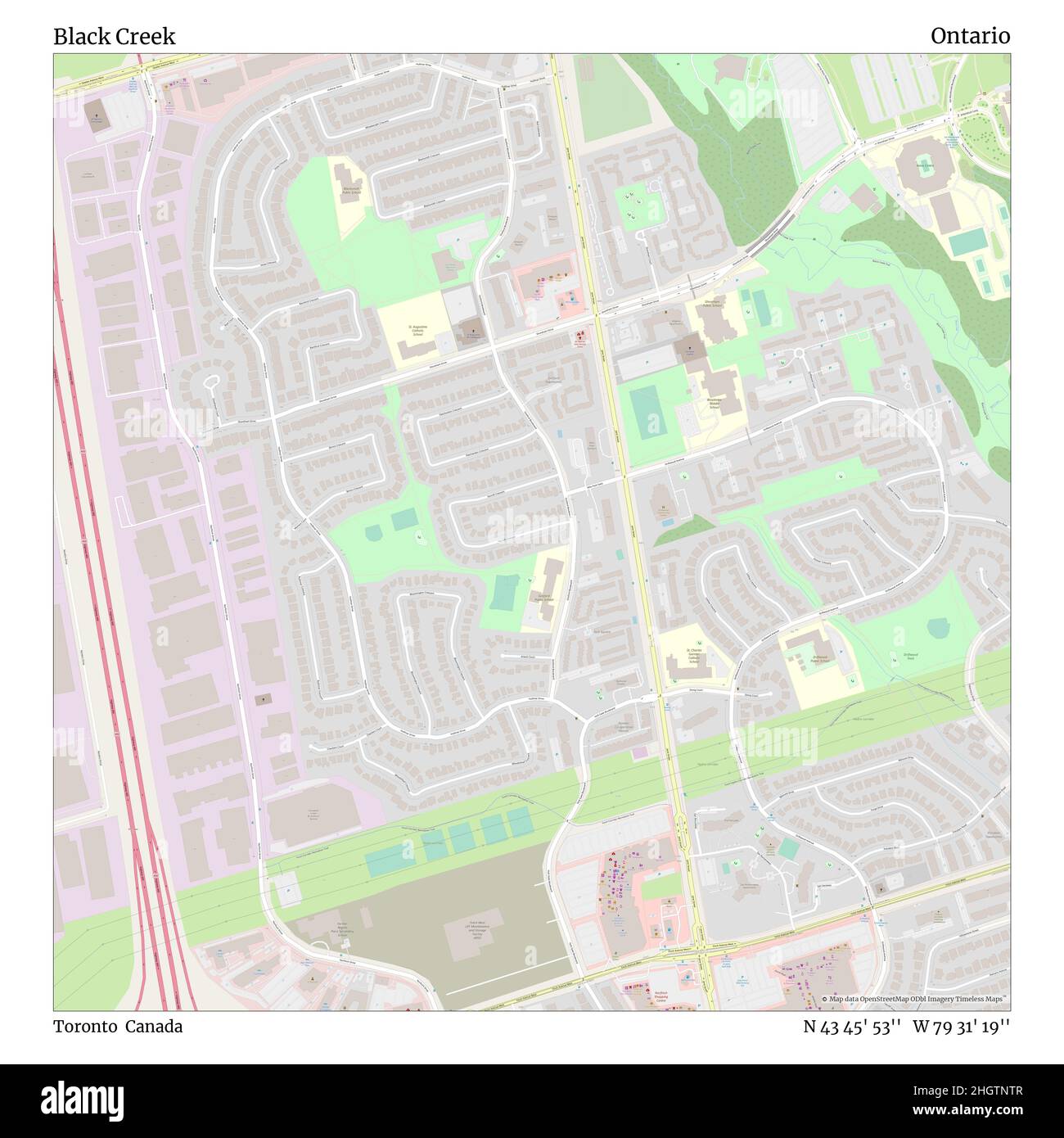 Black Creek Toronto Map Black Creek, Toronto, Canada, Ontario, N 43 45' 53'', W 79 31' 19'', Map,  Timeless Map Published In 2021. Travelers, Explorers And Adventurers Like  Florence Nightingale, David Livingstone, Ernest Shackleton, Lewis And