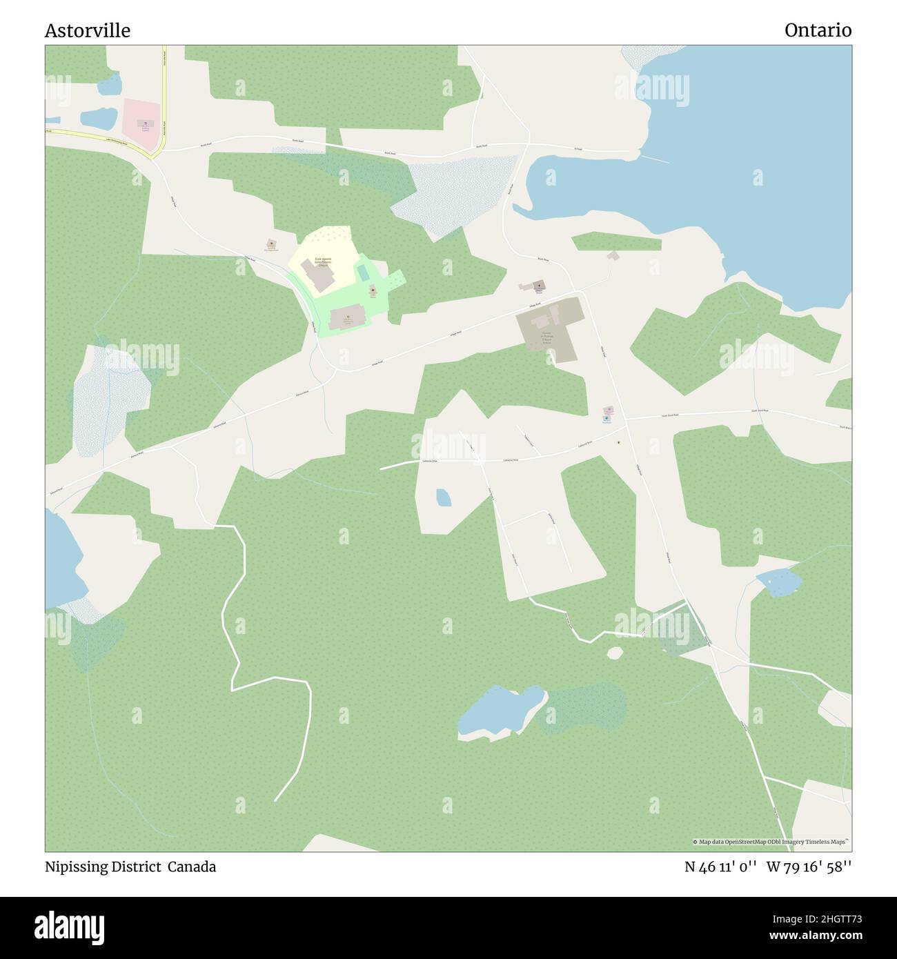 Astorville, Nipissing District, Canada, Ontario, N 46 11' 0'', W 79 16