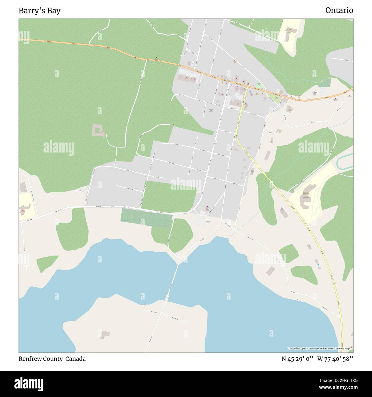 Barry S Bay Ontario Map Barry's Bay Canada High Resolution Stock Photography And Images - Alamy