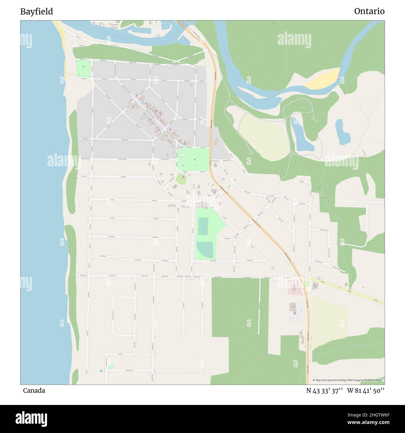 Directions To Bayfield Ontario Map Of Bayfield High Resolution Stock Photography And Images - Alamy