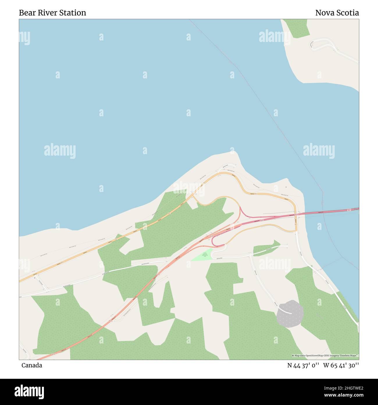 Bear river nova scotia map