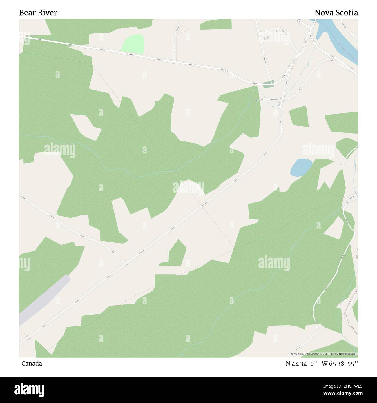 Bear River Nova Scotia Map Bear River, Canada, Nova Scotia, N 44 34' 0'', W 65 38' 55'', Map, Timeless  Map Published In 2021. Travelers, Explorers And Adventurers Like Florence  Nightingale, David Livingstone, Ernest Shackleton, Lewis And