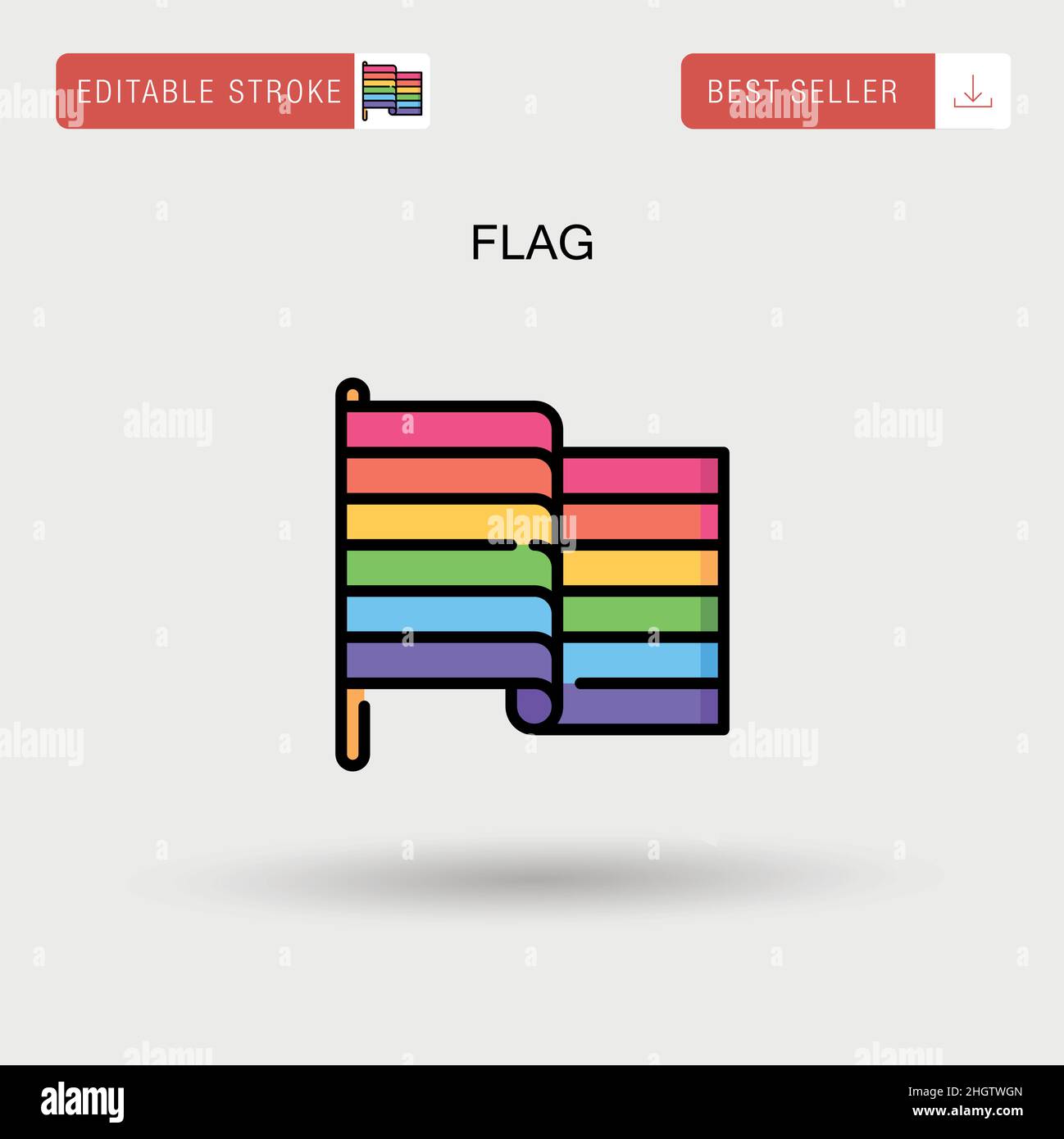 Flag Simple vector icon Stock Vector Image & Art - Alamy