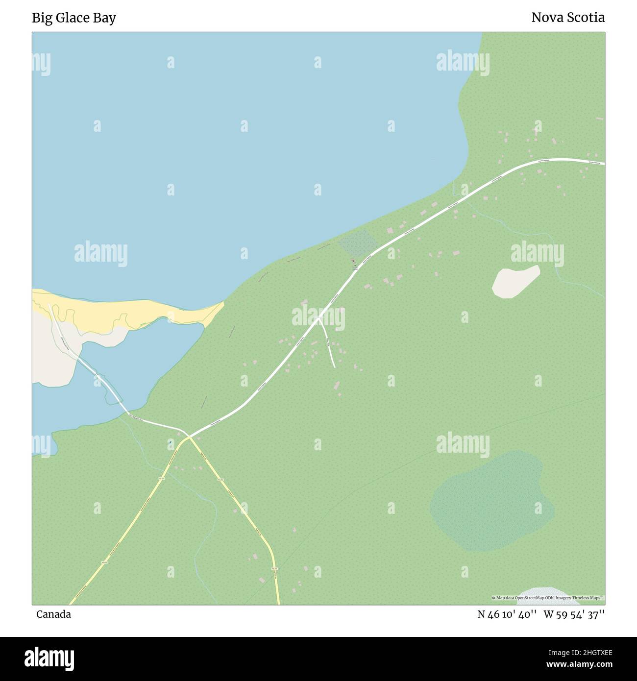 Glace Bay Nova Scotia Map Big Glace Bay, Canada, Nova Scotia, N 46 10' 40'', W 59 54' 37'', Map,  Timeless Map Published In 2021. Travelers, Explorers And Adventurers Like  Florence Nightingale, David Livingstone, Ernest Shackleton, Lewis