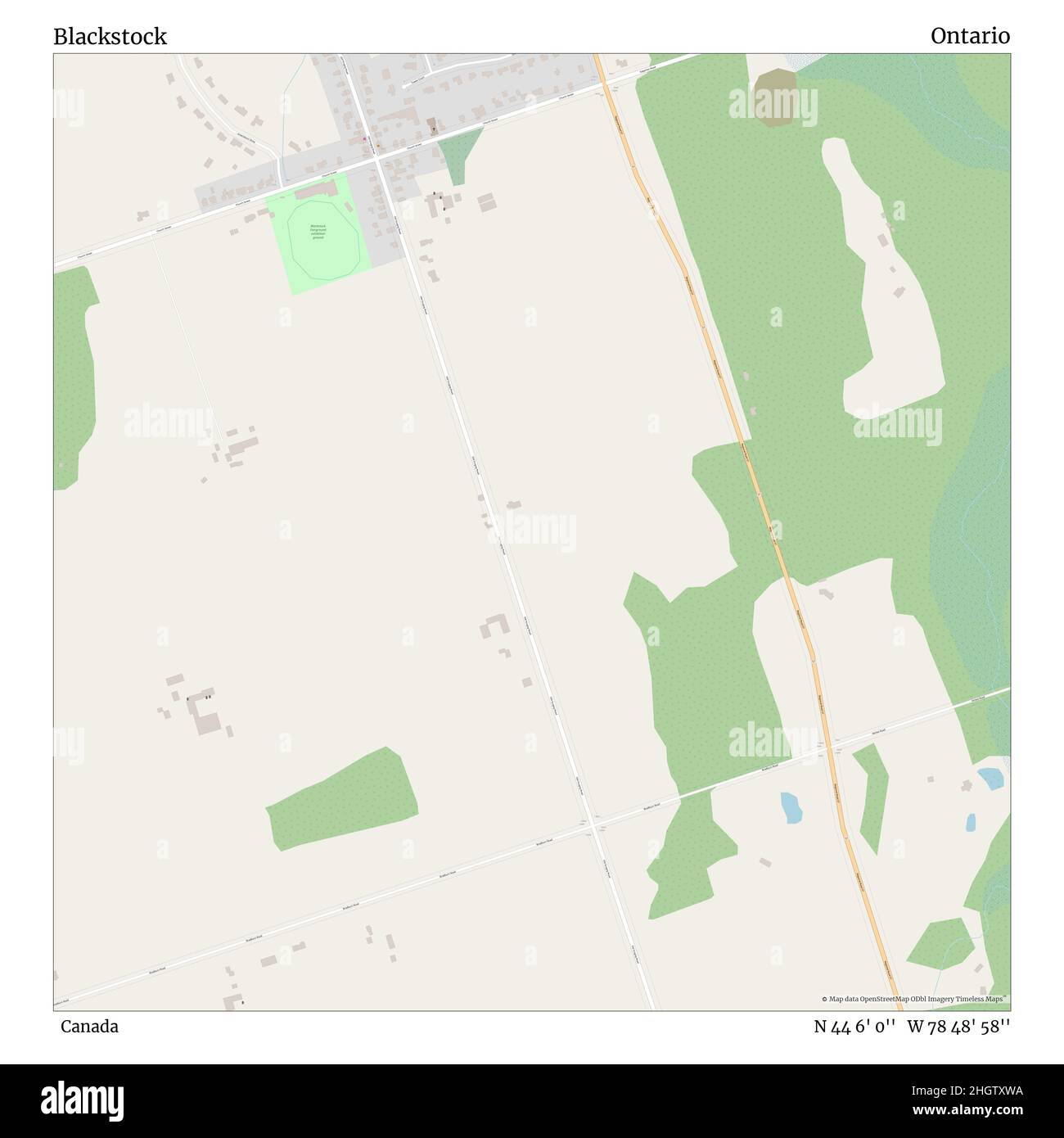 Blackstock, Canada, Ontario, N 44 6' 0'', W 78 48' 58'', map, Timeless