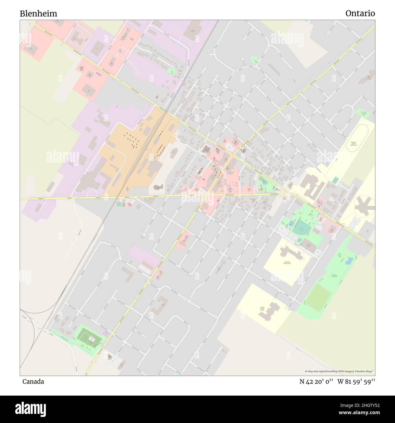 Blenheim ontario map Cut Out Stock Images & Pictures Alamy