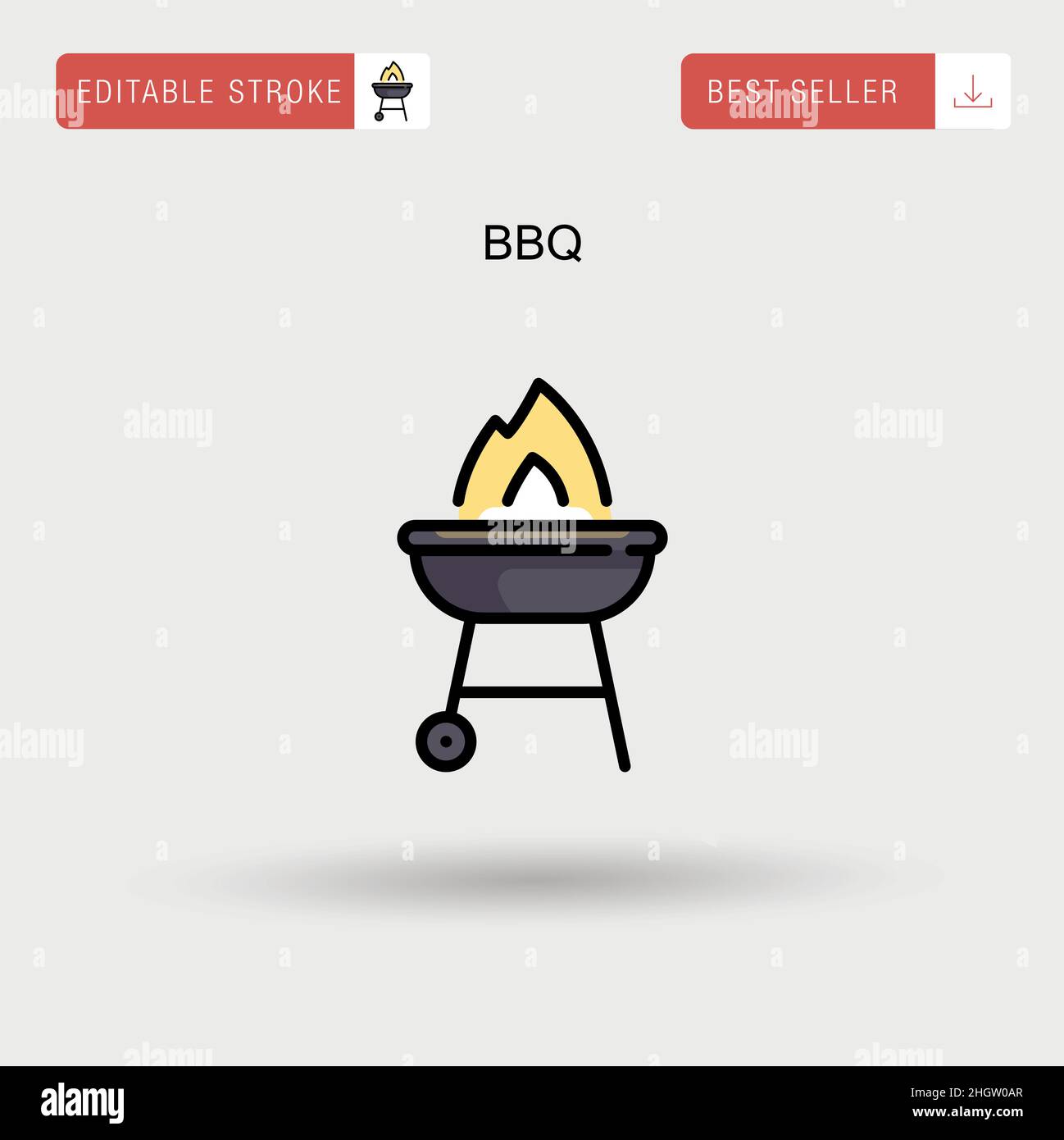 Bbq Simple vector icon Stock Vector Image & Art - Alamy