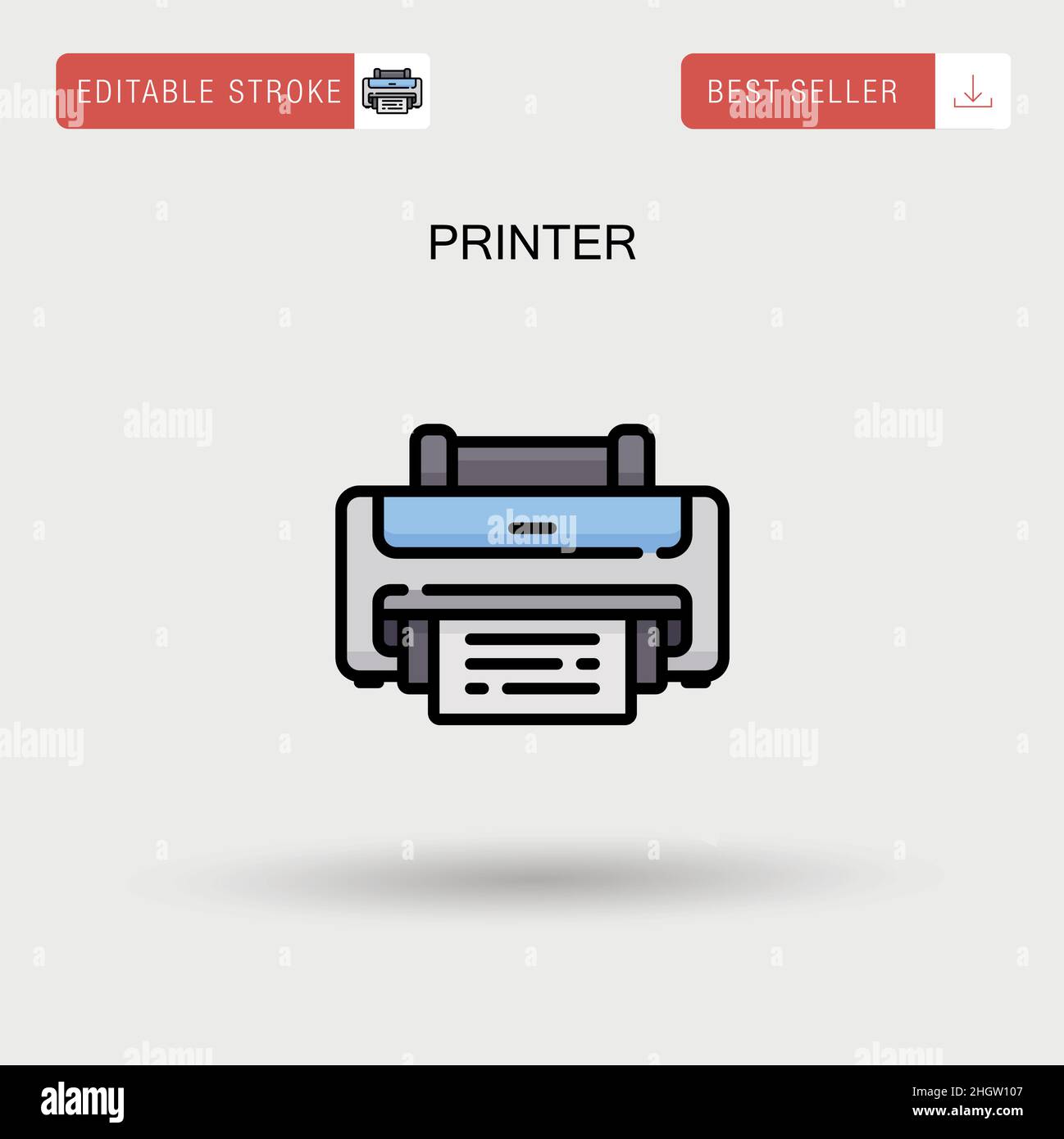 Printer Simple vector icon Stock Vector Image & Art - Alamy