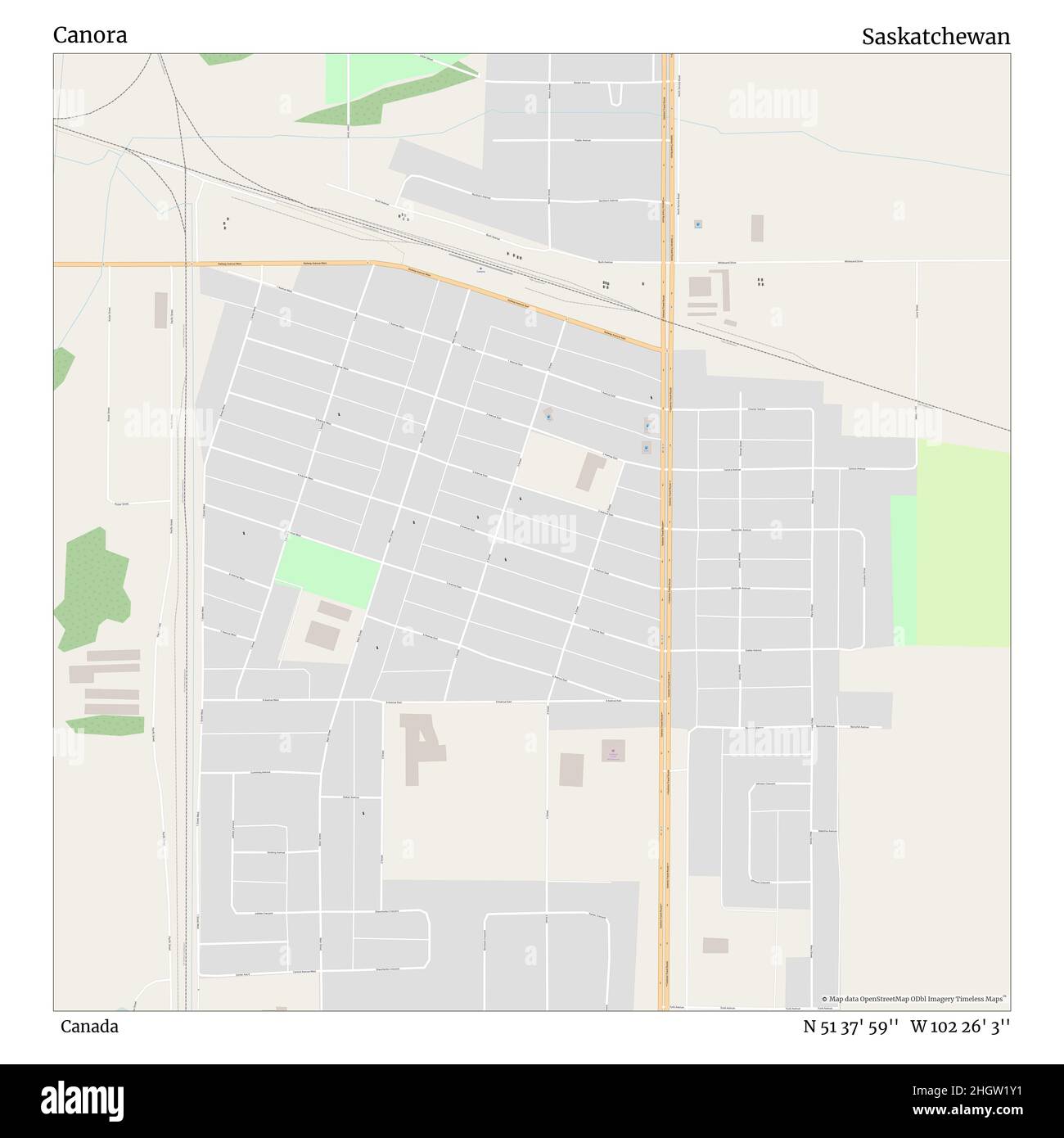 Map of canora saskatchewan Cut Out Stock Images & Pictures Alamy