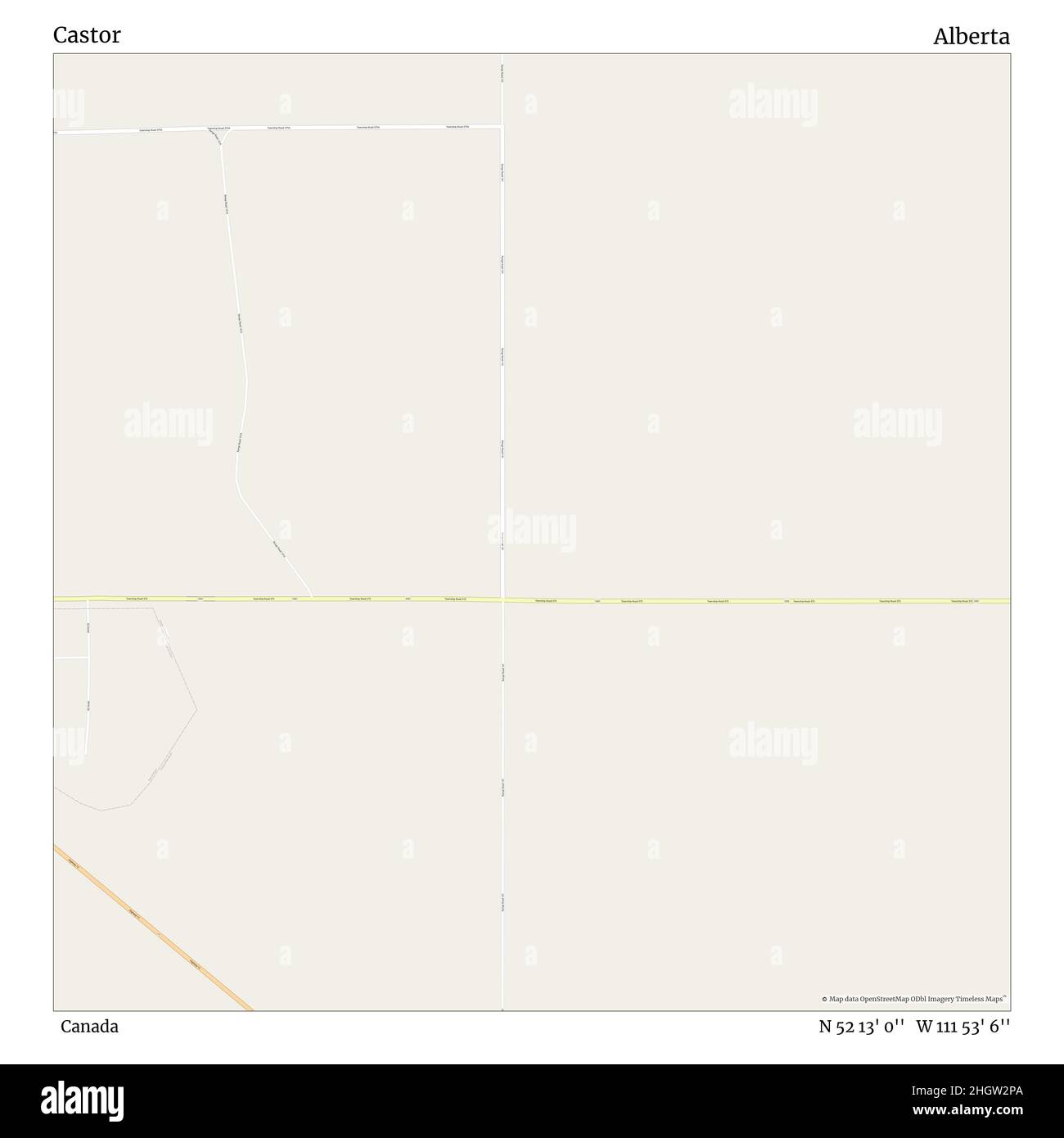 Map of castor alberta Cut Out Stock Images & Pictures Alamy