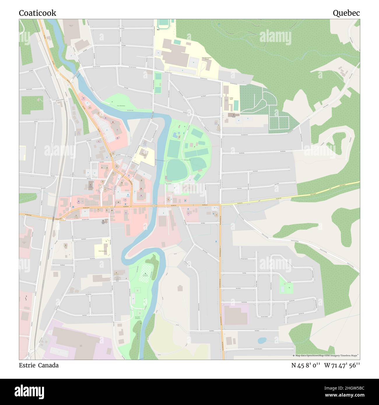Coaticook map hires stock photography and images Alamy