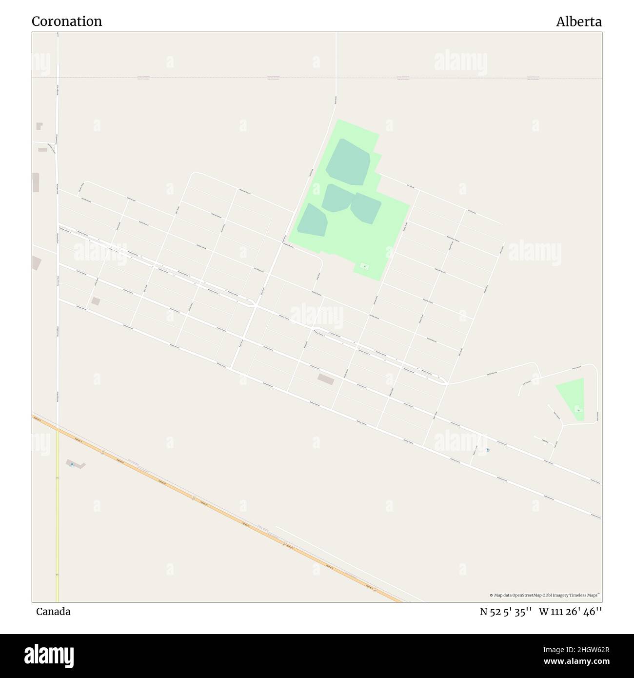 Map of coronation alberta Cut Out Stock Images & Pictures Alamy