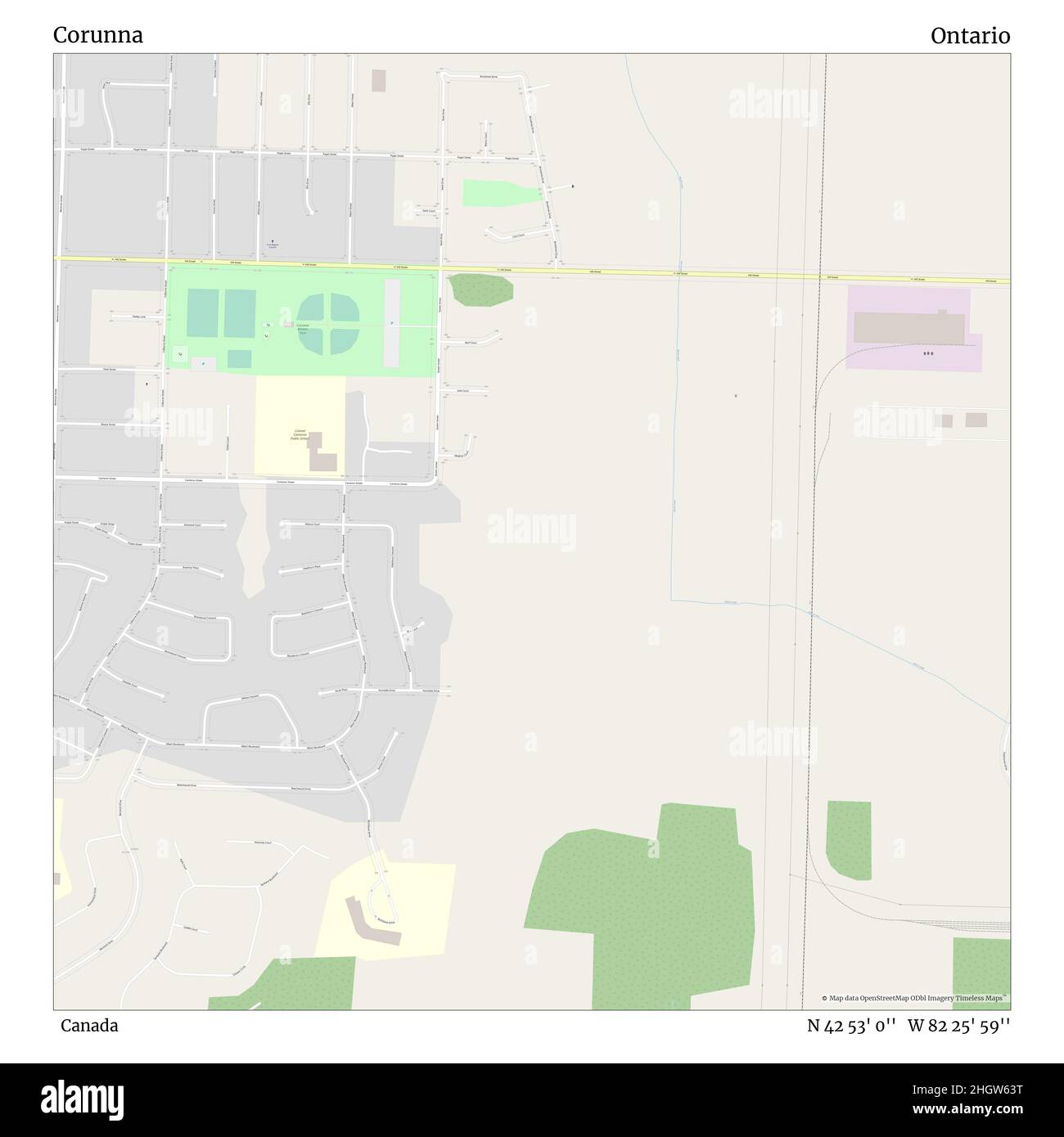 Corunna ontario map hires stock photography and images Alamy