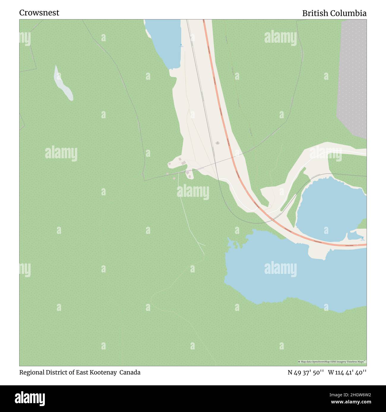 Map of crowsnest hi-res stock photography and images - Alamy