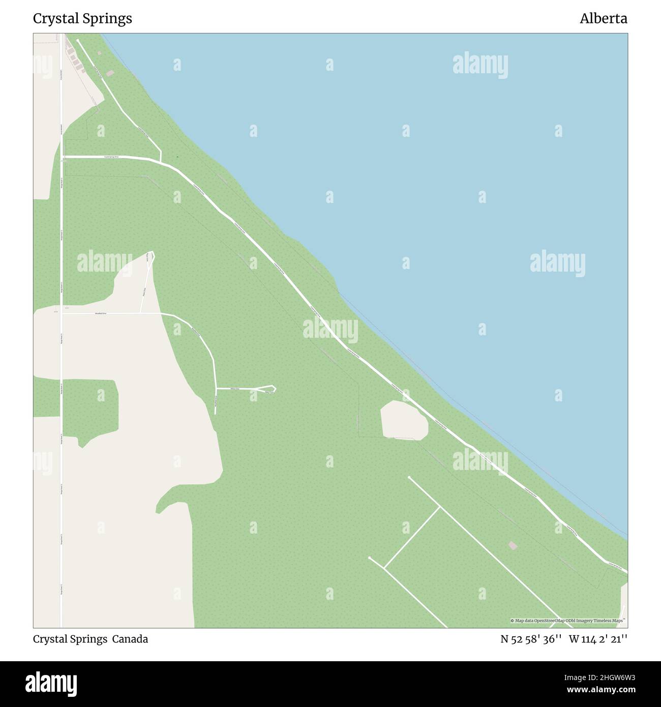 Map of crystal springs hi res stock - Crystal Springs Crystal Springs Canada Alberta N 52 58 36 W 114 2 21 Map Timeless Map Published In 2021 Travelers Explorers And Adventurers Like Florence Nightingale David Livingstone Ernest Shackleton Lewis And Clark And Sherlock Holmes Relied On Maps To Plan Travels To The Worlds Most Remote Corners Timeless Maps Is Mapping Most Locations On The Globe Showing The Achievement Of Great Dreams 2HGW6W3 