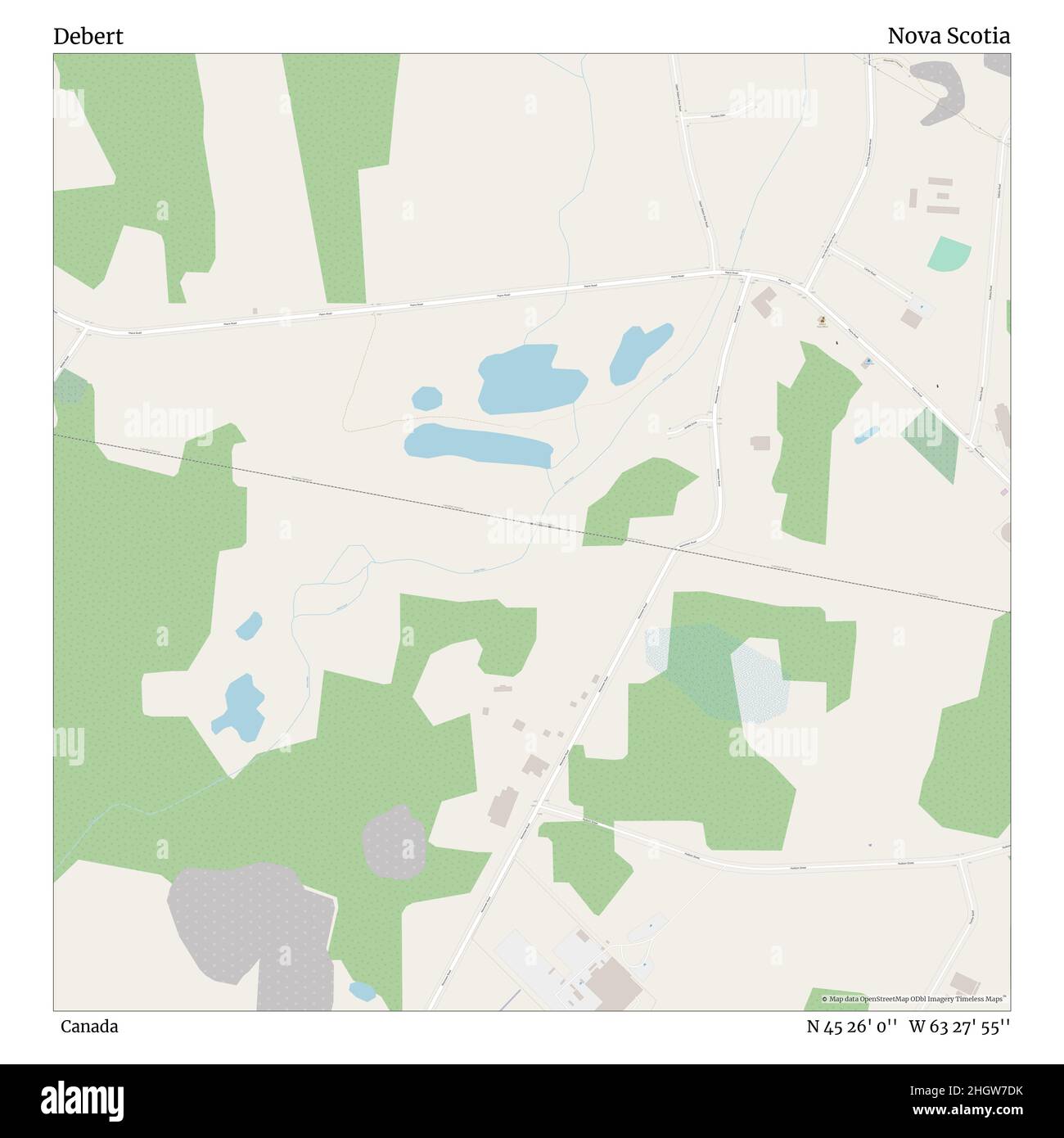 Debert Nova Scotia Map Debert, Canada, Nova Scotia, N 45 26' 0'', W 63 27' 55'', Map, Timeless Map  Published In 2021. Travelers, Explorers And Adventurers Like Florence  Nightingale, David Livingstone, Ernest Shackleton, Lewis And Clark
