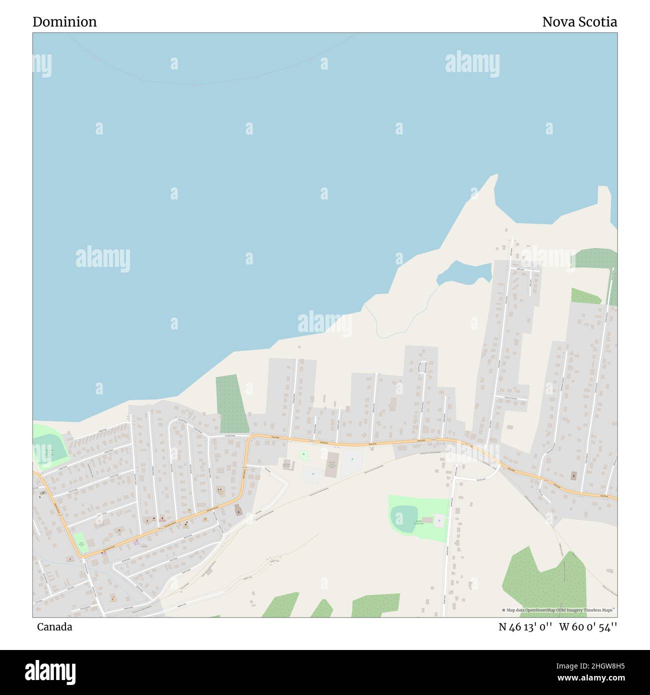 Dominion Nova Scotia Map Dominion, Canada, Nova Scotia, N 46 13' 0'', W 60 0' 54'', Map, Timeless Map  Published In 2021. Travelers, Explorers And Adventurers Like Florence  Nightingale, David Livingstone, Ernest Shackleton, Lewis And Clark