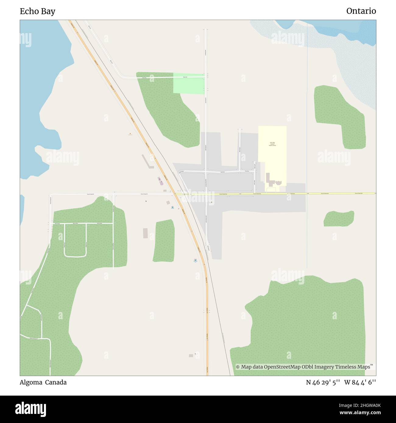 Echo bay ontario map Cut Out Stock Images & Pictures Alamy