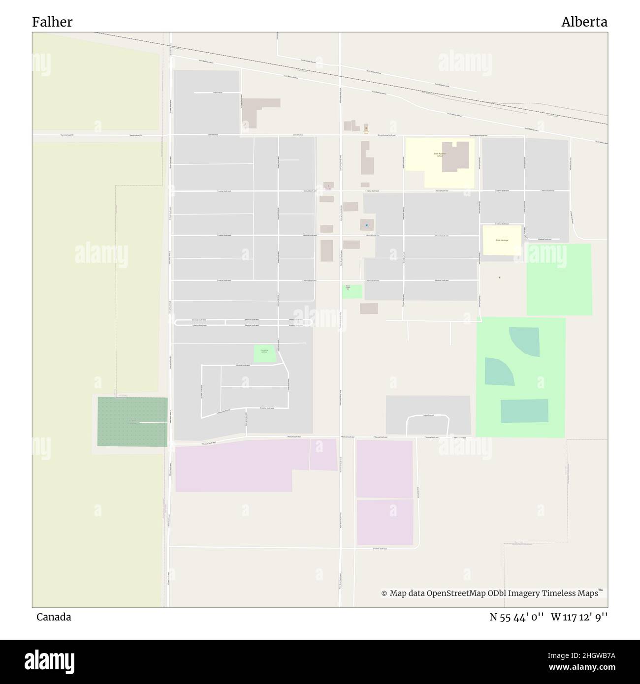 Map of falher alberta canada Cut Out Stock Images & Pictures Alamy