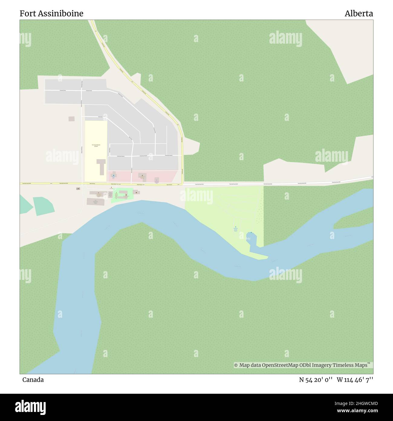 Map of fort assiniboine hires stock photography and images Alamy