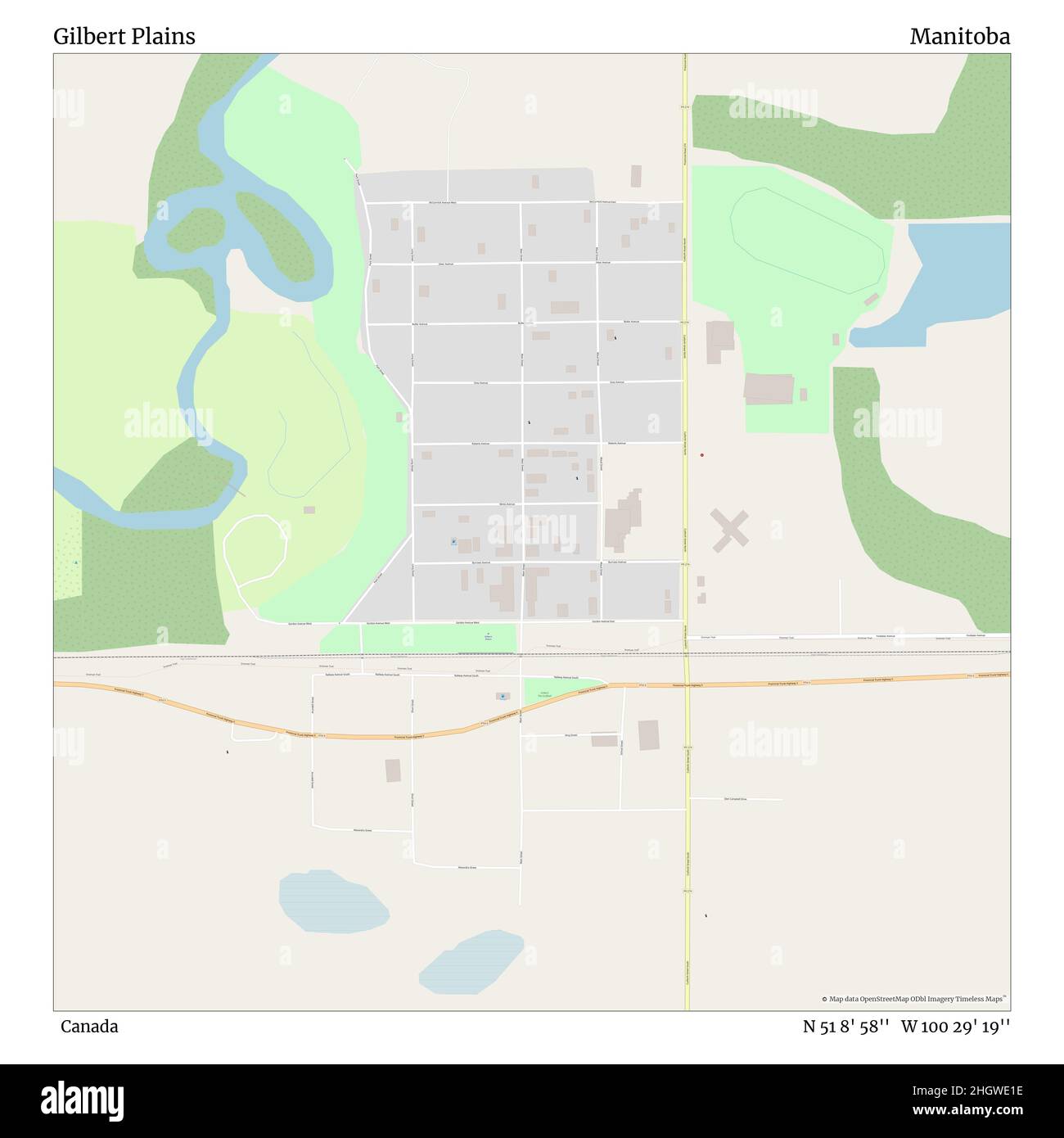 Map of gilbert plains Cut Out Stock Images & Pictures Alamy