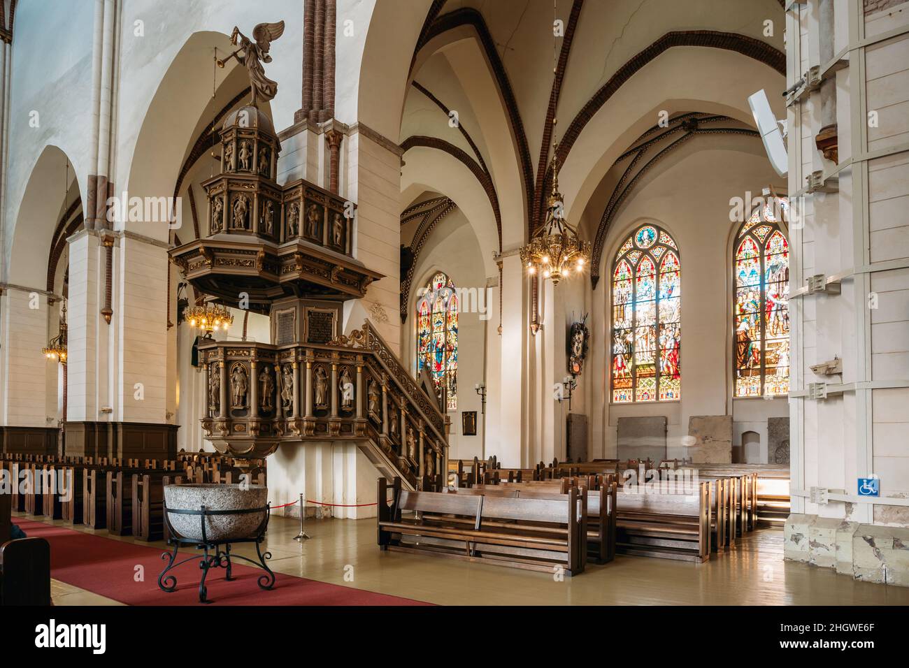 Dom's Cathedral Riga Riga, Latvia. Interior Of The Riga Dom Dome Cathedral Church ...