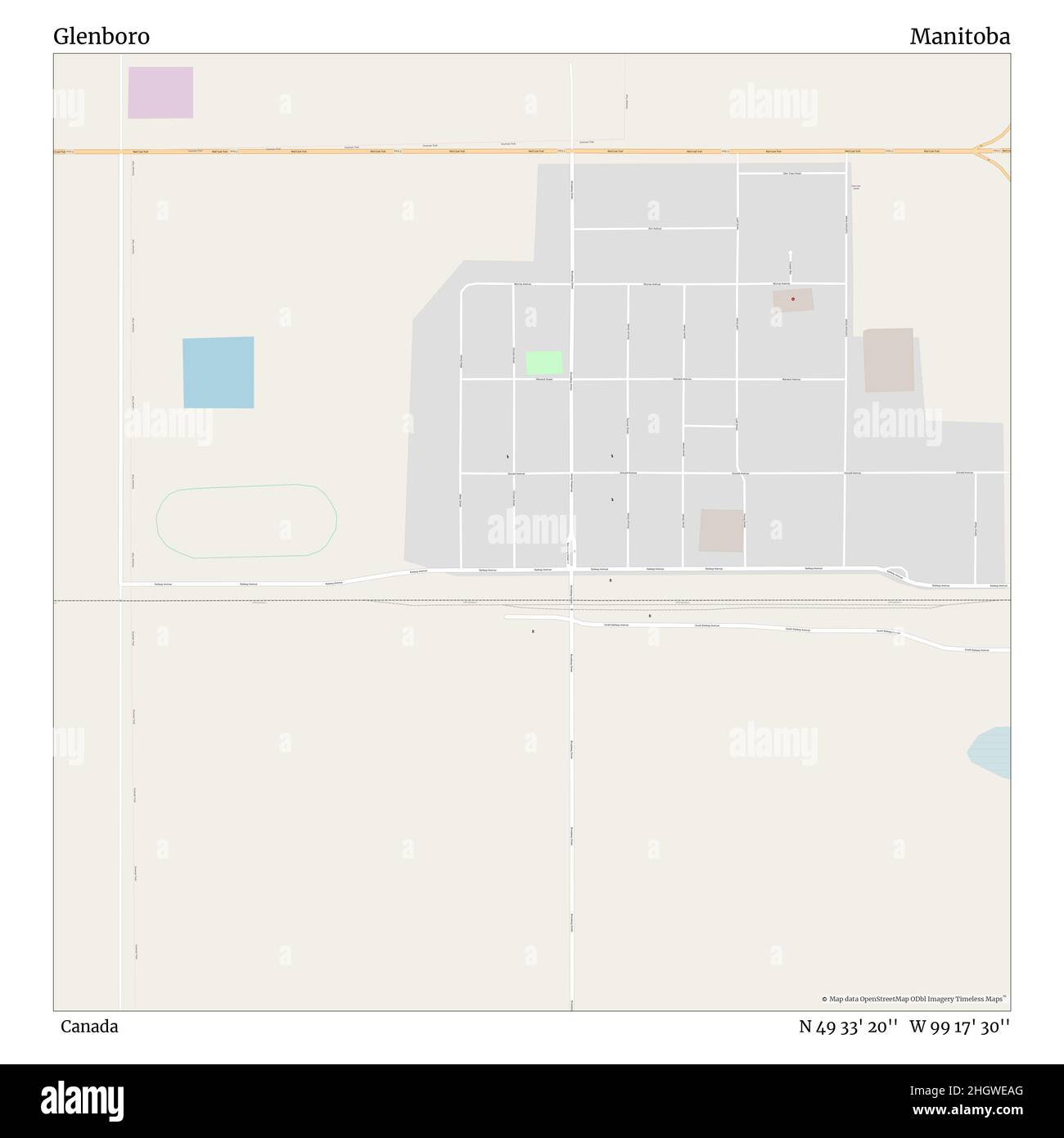 Map of glenboro hires stock photography and images Alamy