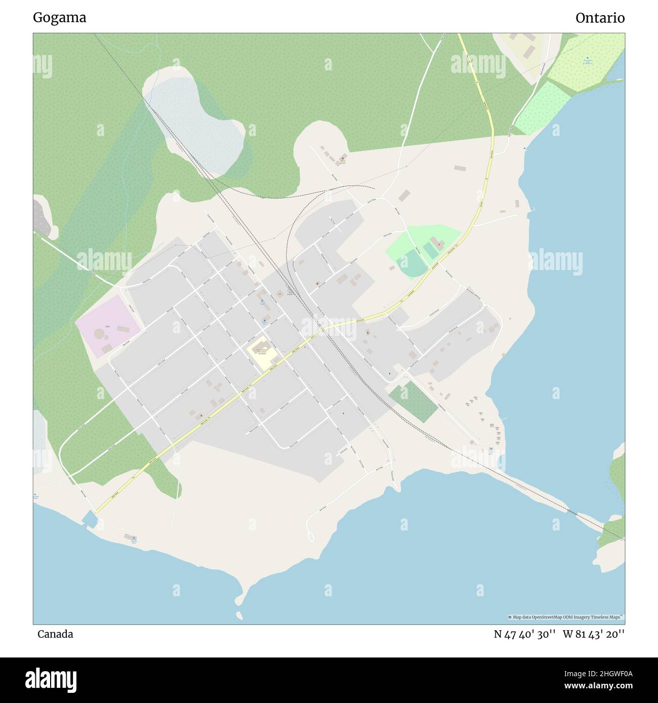 Gogama, Canada, Ontario, N 47 40' 30'', W 81 43' 20'', map, Timeless