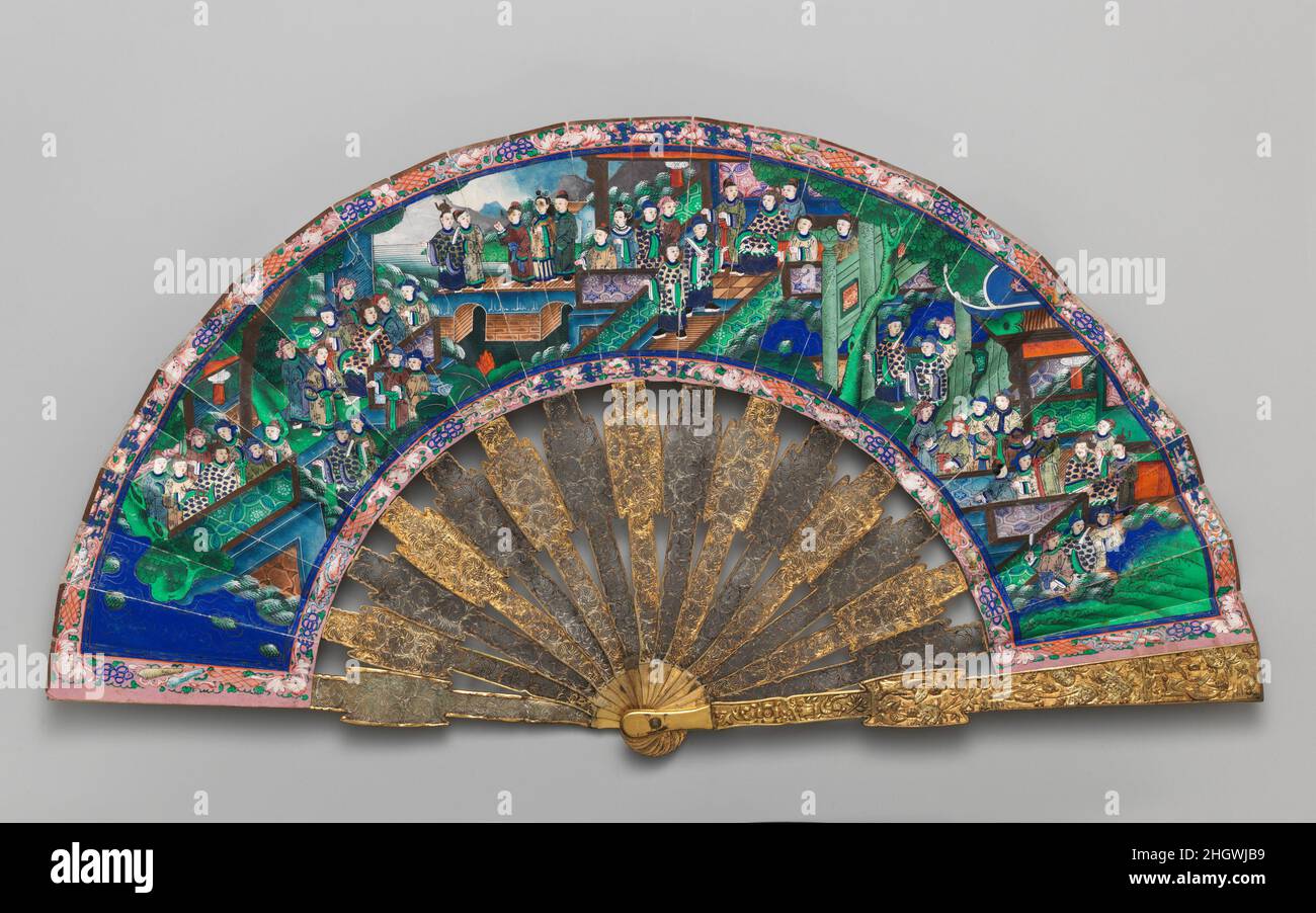 Mandarin fan 19th century Chinese. Mandarin fan. Chinese. 19th century