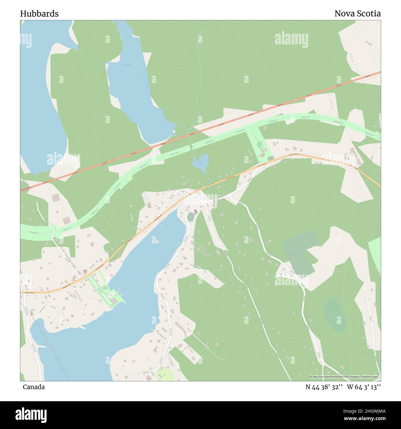 Hubbards, Canada, Nova Scotia, N 44 38' 32'', W 64 3' 13'', map